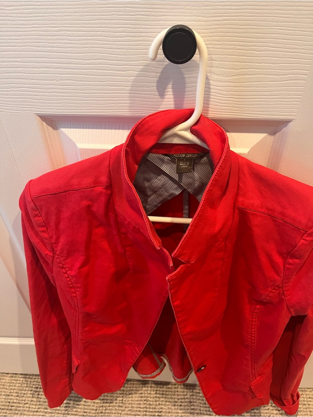 Women’s Red Tailored Blazer Jacket - Classic Lightweight Style - Picture 2 of 3